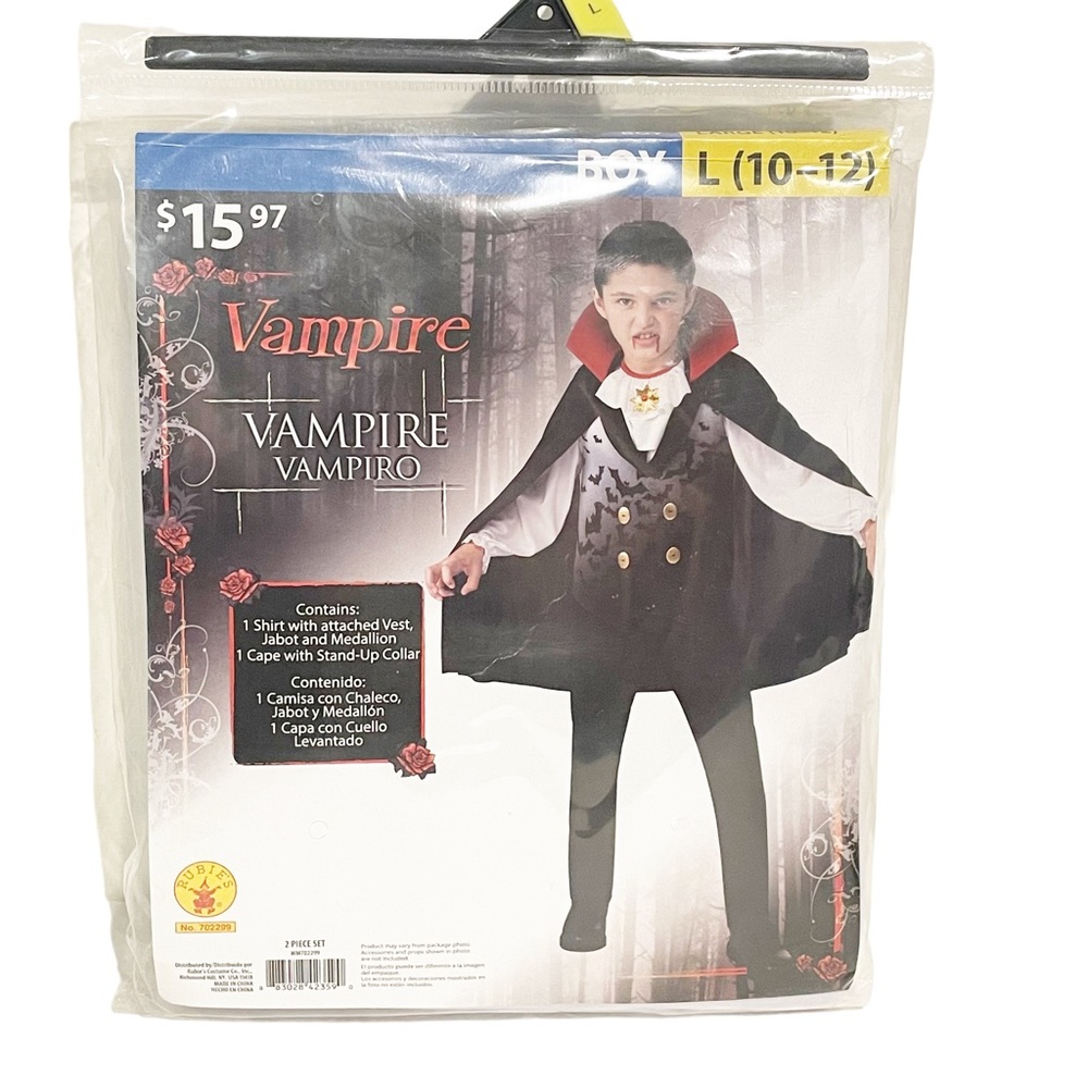 Rubies Boys Medium 8-10 Vampire Halloween Costume Boys Dracula‎ Cosplay NEW
